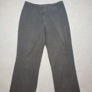 Chico's Womens Gray Pants Size 1 No Pockets No Beltloops Zipper Clasp Front